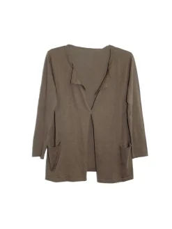 La Cera™ Plus Size La Cera Long Sleeve Waterfall Cardigan