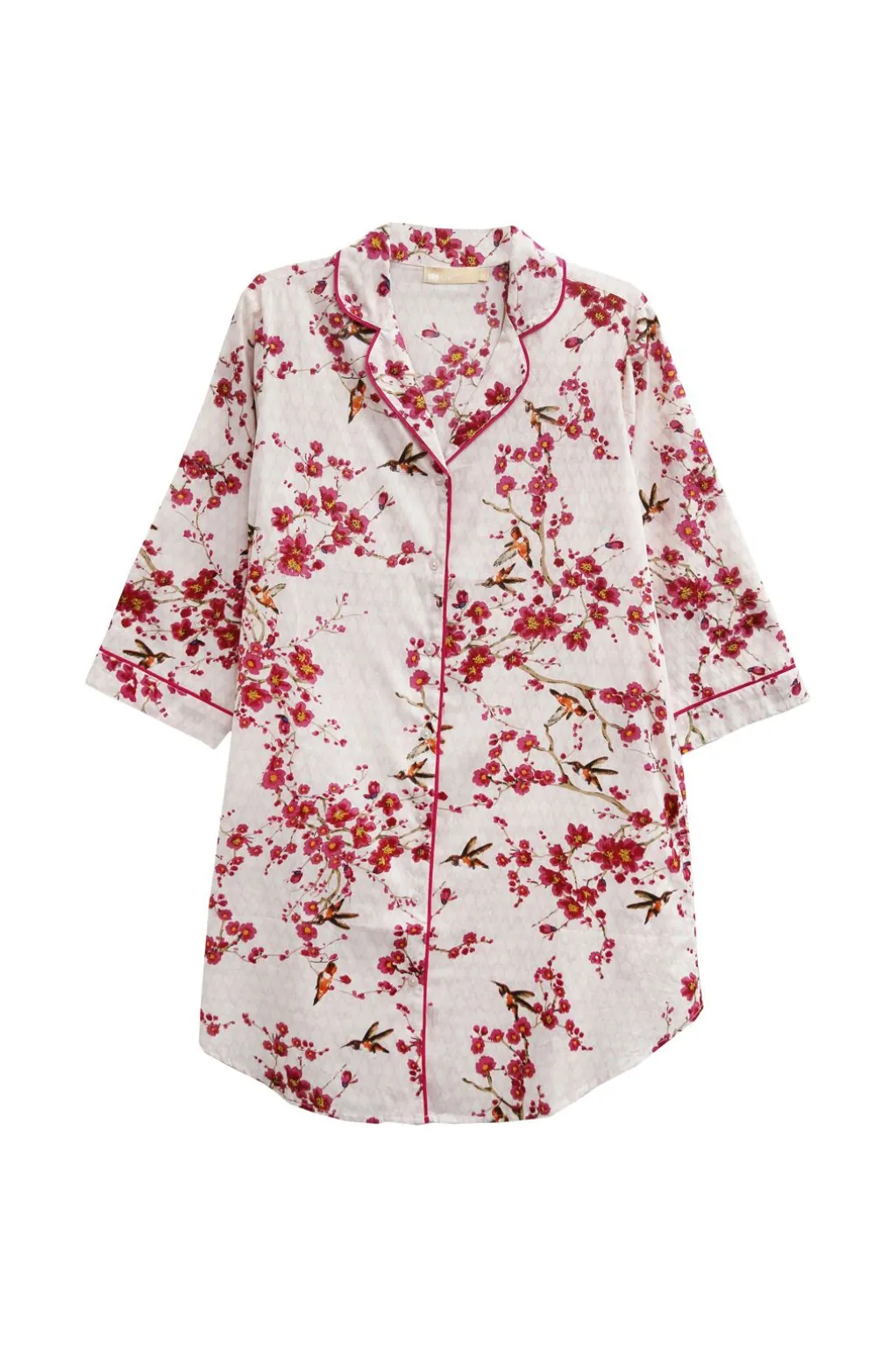 La Cera™ Plus Size La Cera Long Sleeve Nightshirt