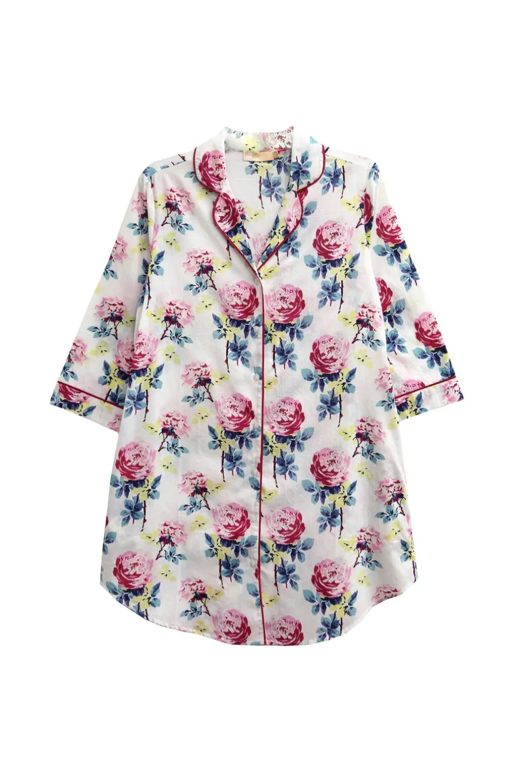 La Cera™ Plus Size La Cera Long Sleeve Nightshirt