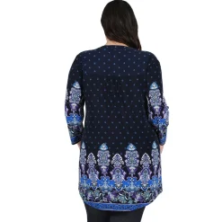 La Cera™ Plus Size La Cera Renaissance Paisley Print Tunic