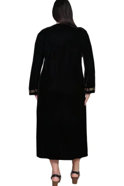 La Cera™ Plus Size La Cera Velour Gown
