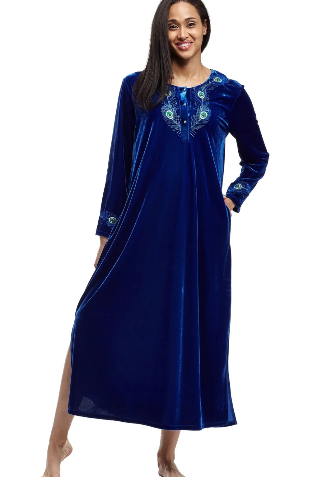 La Cera™ Plus Size La Cera Velour Gown