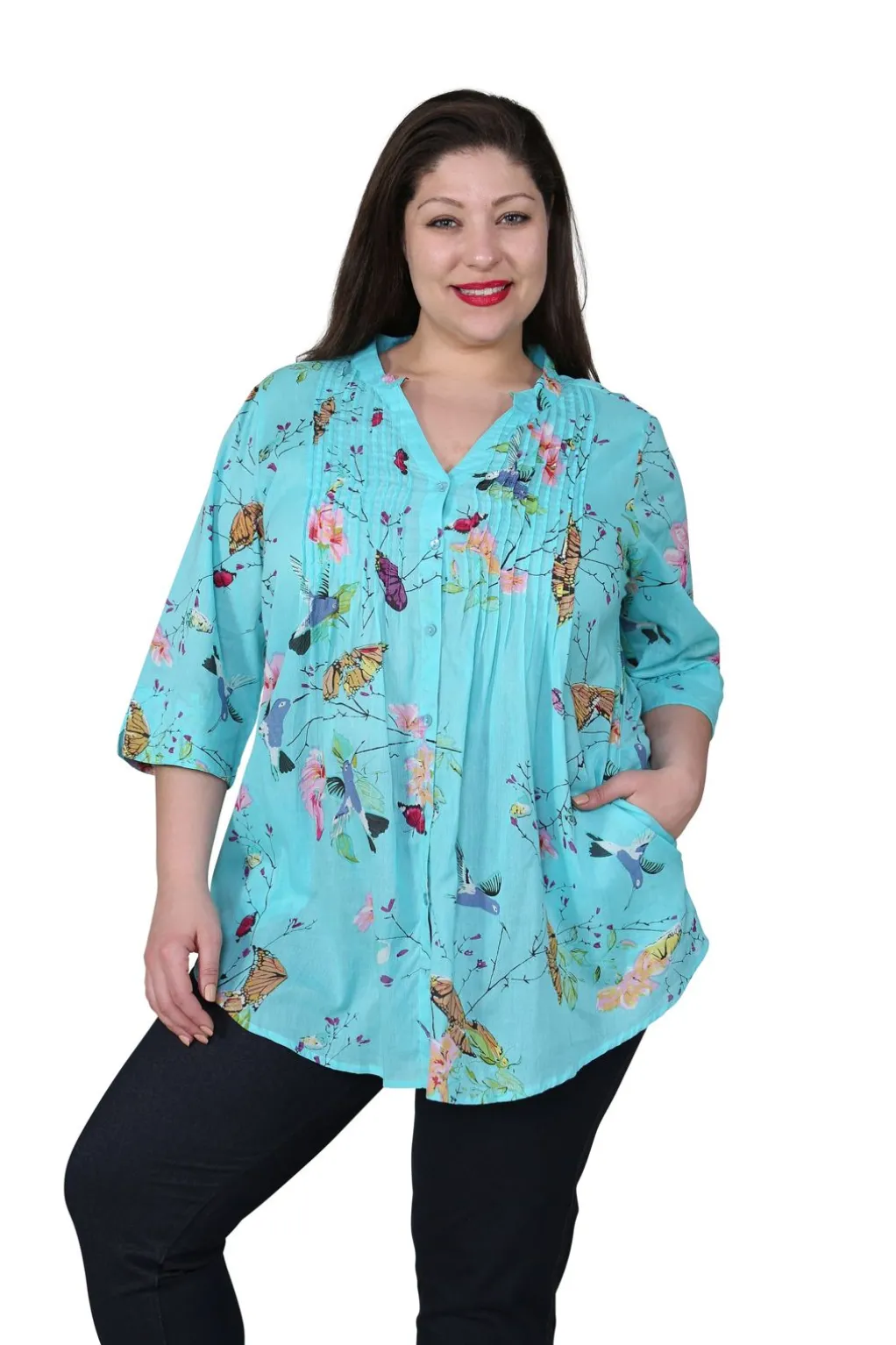 La Cera™ Plus Size Nature At It'S Best Release Print Tunic