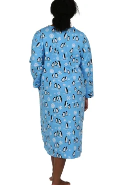 La Cera™ Plus Size Penguin Night Shirt