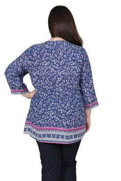La Cera™ Plus Size Rayon Print Tunic