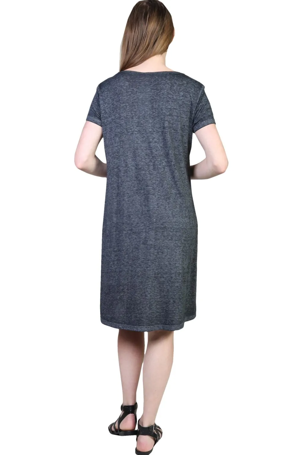 La Cera™ Plus Size Soft & Supple Knit Dress With Lace Trim