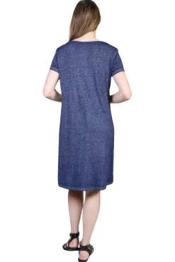 La Cera™ Plus Size Soft & Supple Knit Dress With Lace Trim