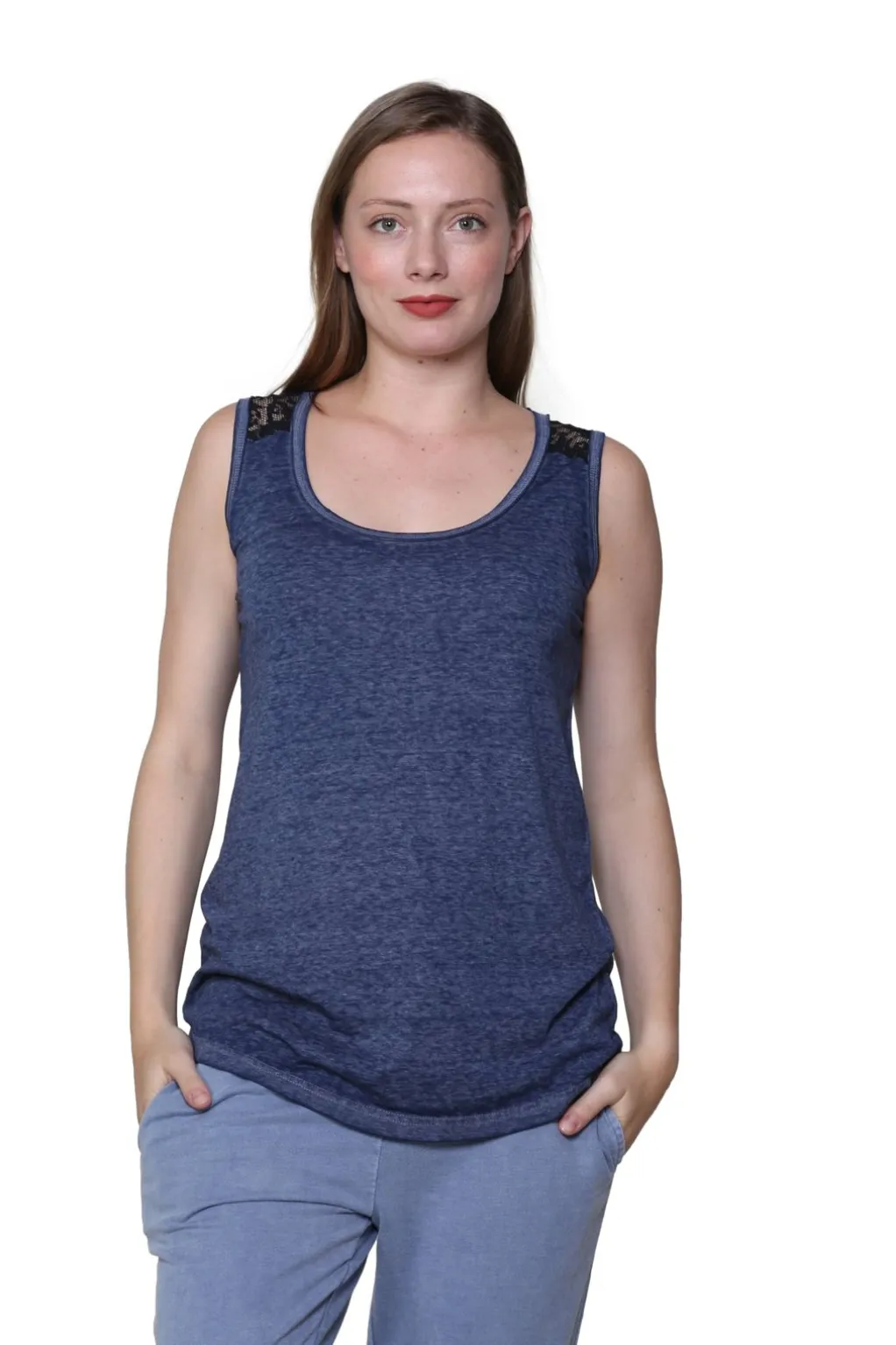 La Cera™ Plus Size Soft & Supple Sleeveless Knit Top