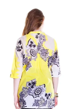 La Cera™ Pop Art Floral Release Print Tunic