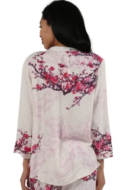 La Cera™ Printed Long Sleeve Rayon Pajamas