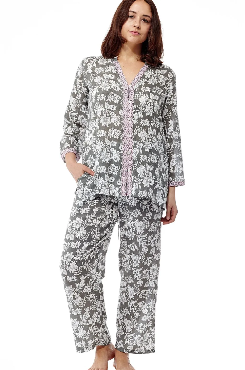 La Cera™ Rayon Floral Plus Size Pajamas