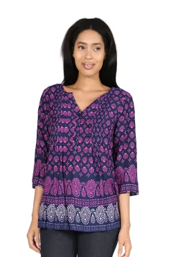 La Cera™ Rayon Print Tunic