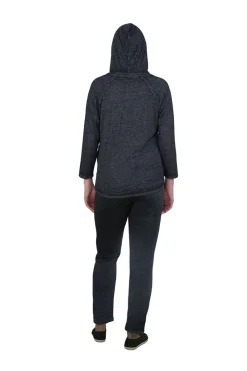 La Cera™ Soft & Supple 2-Piece Hooded Knit Sweatpants Set