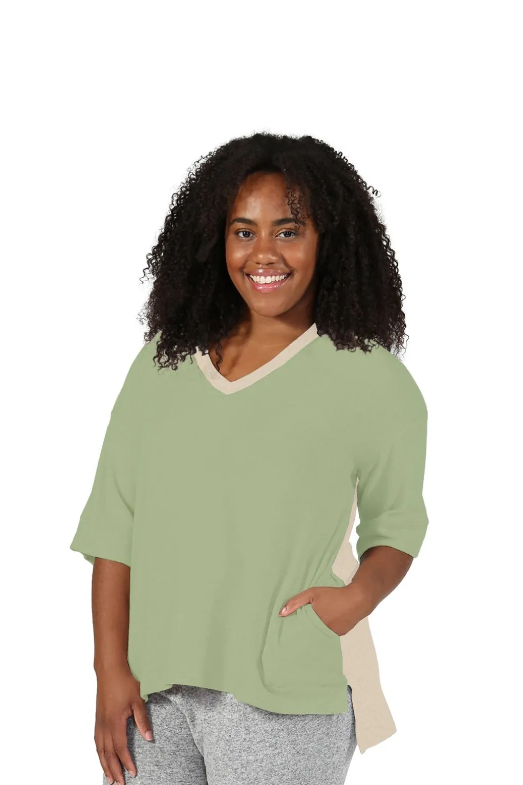 La Cera™ The Comfort Collection Block Plus Size Tee