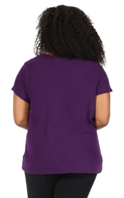 La Cera™ The Comfort Collection Cap Sleeve Plus Size Tee