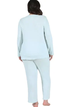 La Cera™ The Comfort Collection Plus Size Snap Pj Set