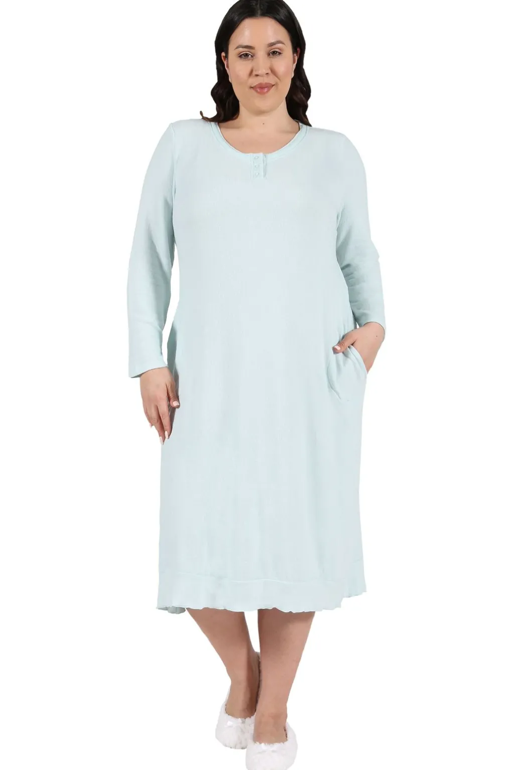 La Cera™ The Comfort Collection Plus Size Snap Gown