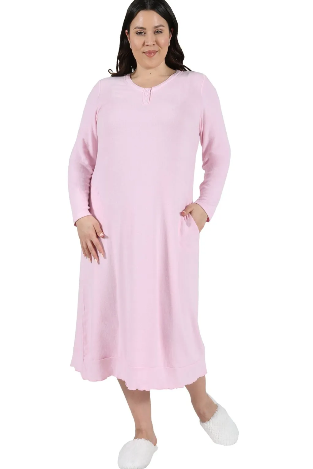 La Cera™ The Comfort Collection Plus Size Snap Gown