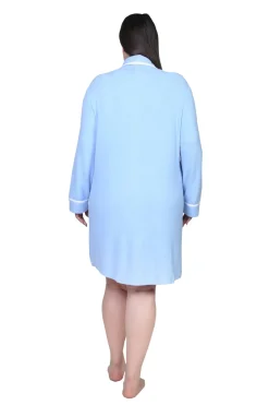 La Cera™ The Comfort Collection Plus Size Tailored Sleep Shirt