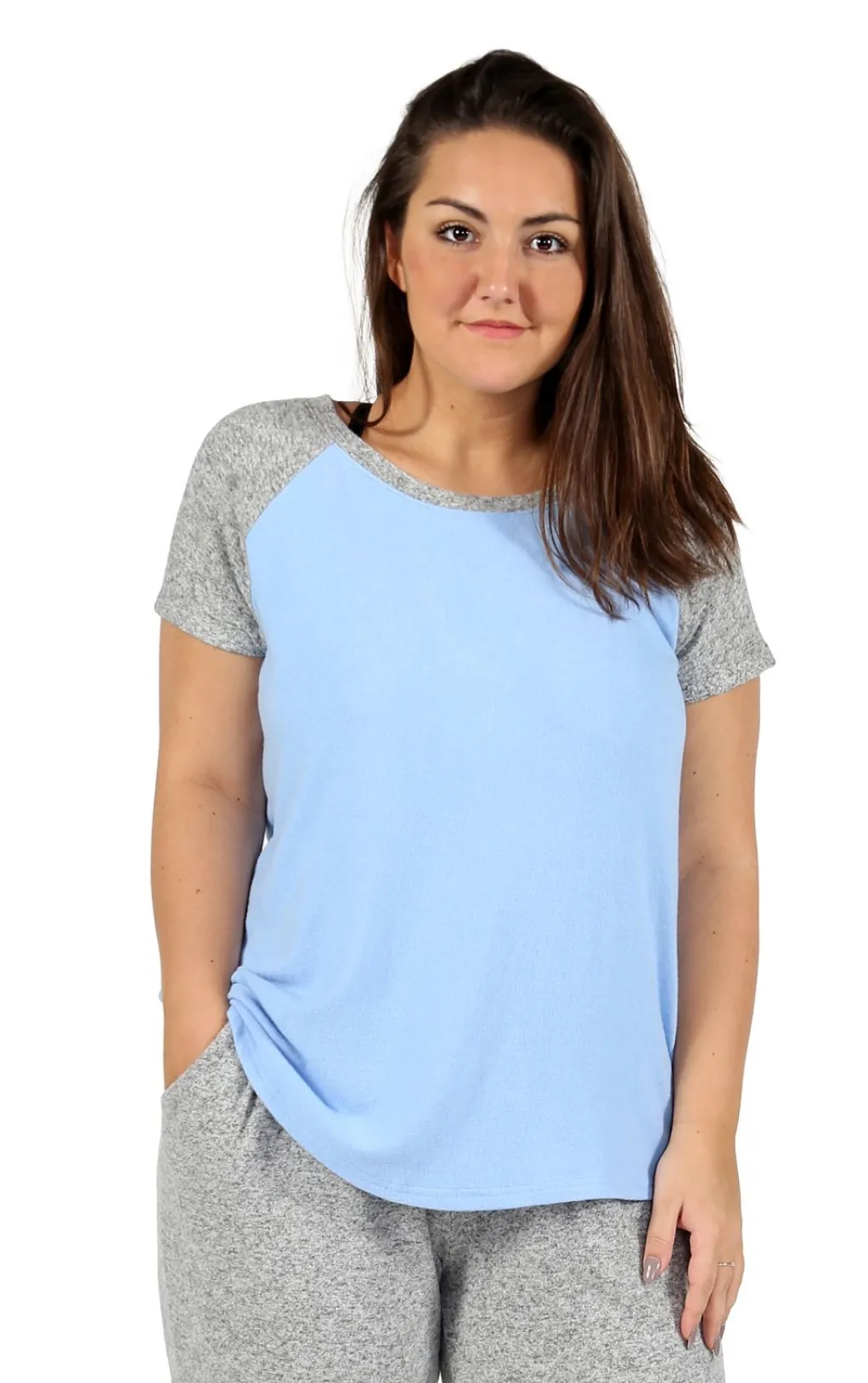 La Cera™ The Comfort Collection Plus Size Duo Tone Tee