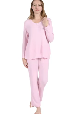 La Cera™ The Comfort Collection Snap Pj Set
