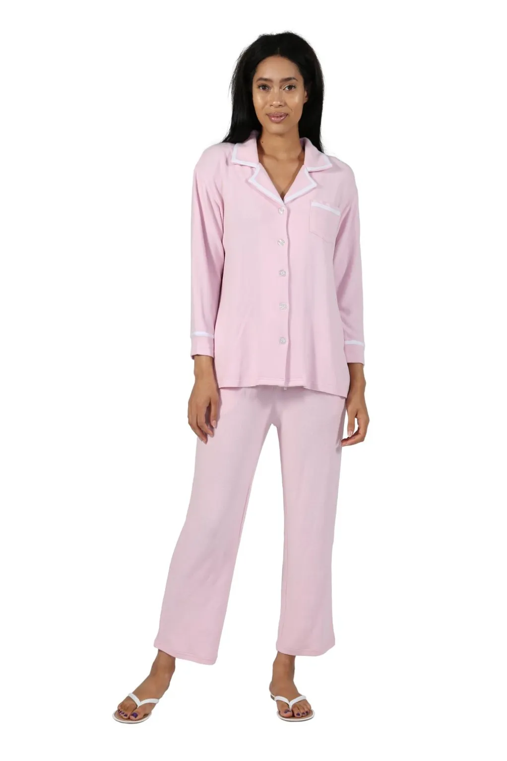 La Cera™ The Comfort Collection Tailored Pj Set