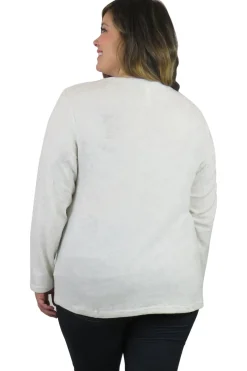 La Cera™ V-Neck Comfort Collection Long Sleeve Top - Plus Size