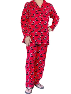 La Cera™ Whimsical Skunk Flannel Pajamas Set