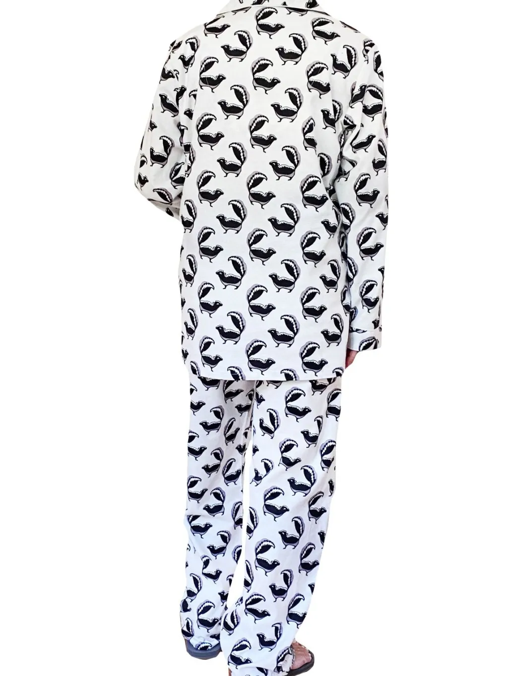 La Cera™ Whimsical Skunk Flannel Pajamas Set