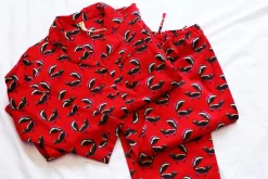 La Cera™ Whimsical Skunk Flannel Pajamas Set